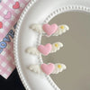 Heart-Shaped Mini Wing Pet Hair Clips - Set of 4