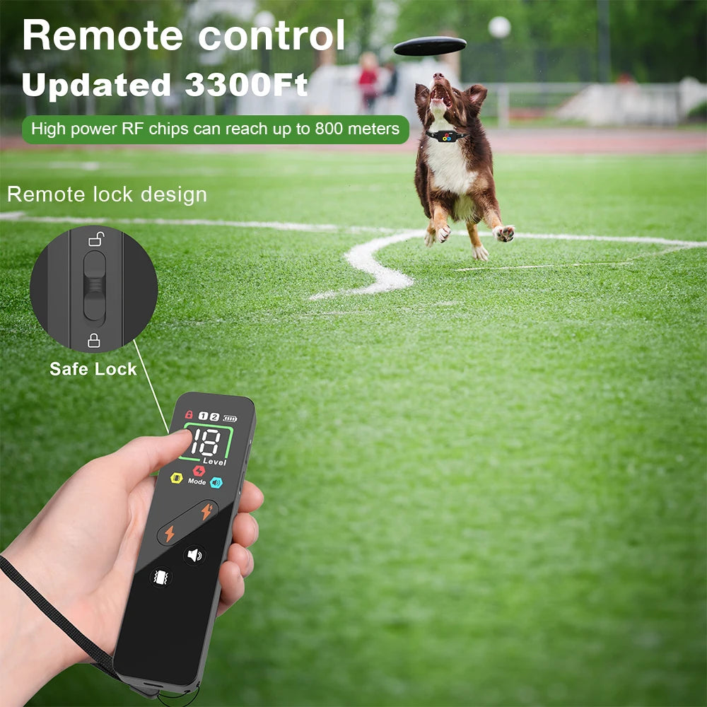 Dog Training Collar with Color Screen Remote & Anti-Bark Modes
