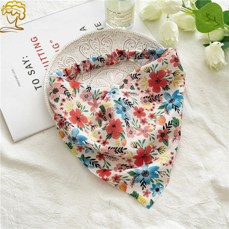 Bohemian Paisley Print Triangle Head Scarf