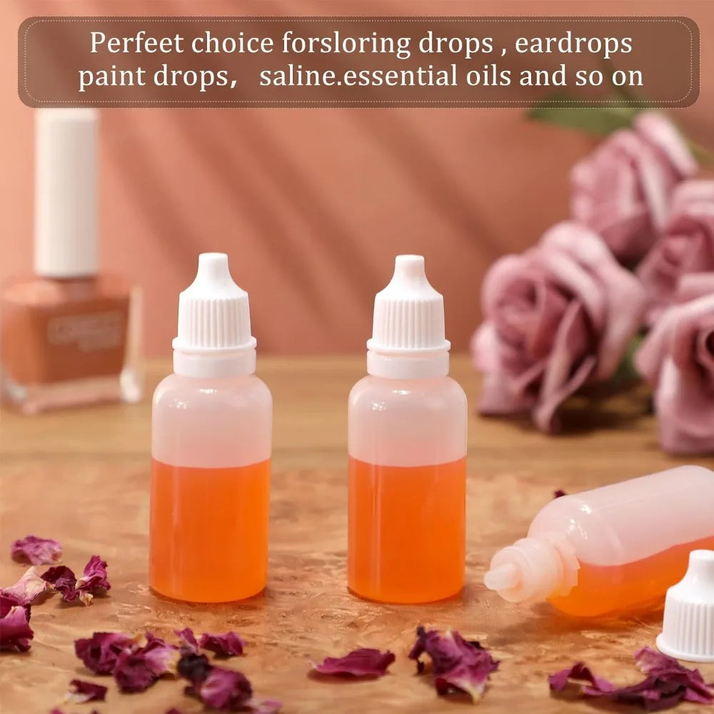 Empty Squeezable Liquid Dropper Bottles with Fine Tip (3-20 ml)