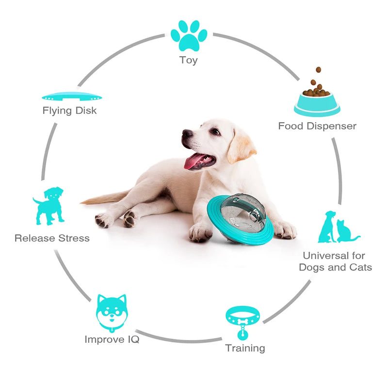 Dog Interactive Food Dispensing Treat Ball - Slow Feed Training Toy