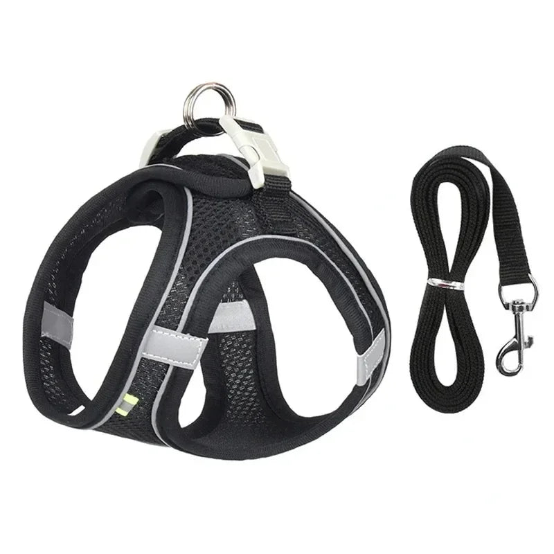Breathable Adjustable Dog and Cat Harness Vest with Reflective Safety