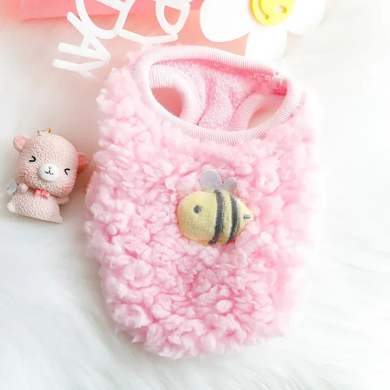 سترة شتوية مخملية للأرنب والحيوانات الأليفة الصغيرة