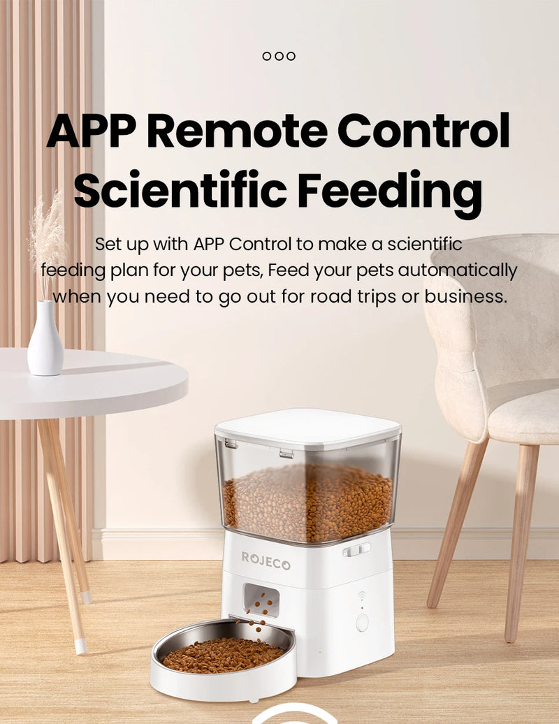 Distributeur de nourriture automatique pour chat avec WiFi et contrôle par application