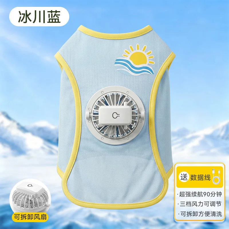 Cooling Dog Vest with Built-in Fan