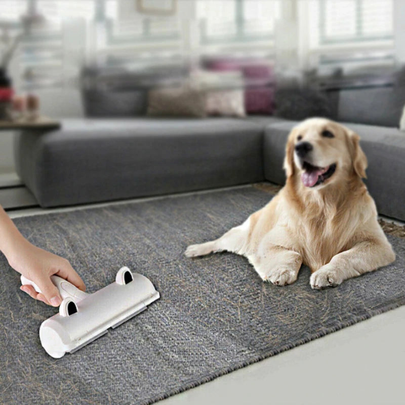 Reusable Push-Pull Pet Hair Remover Brush for Dogs and Cats