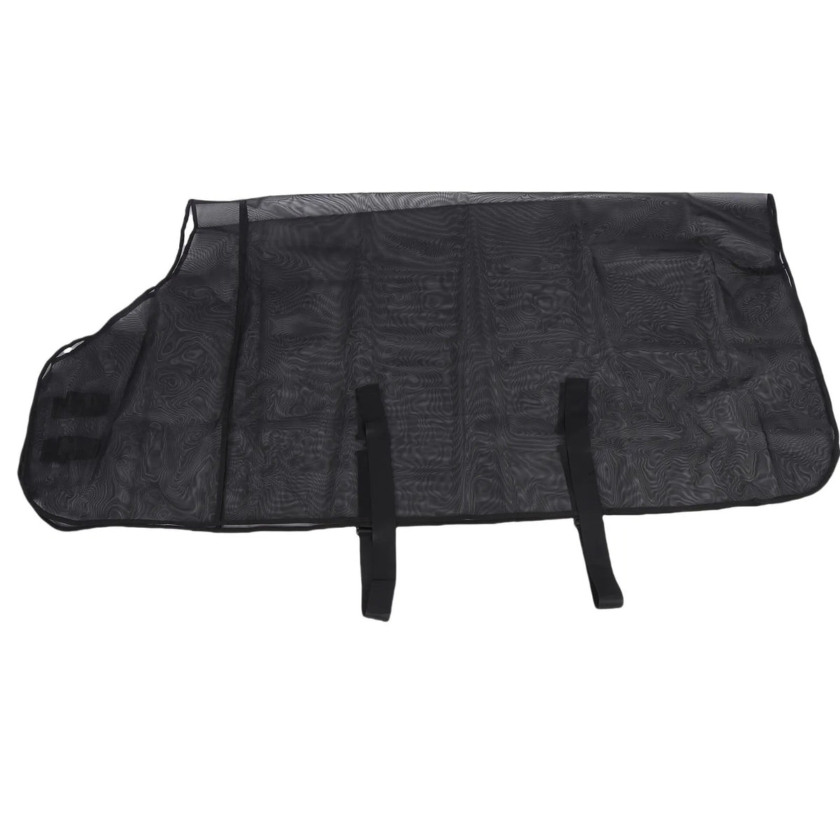 Black breathable mesh fly sheet designed for horses.