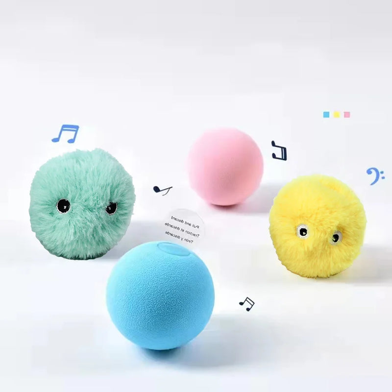 Pelota de Peluche Interactiva para Gatos con Sonidos Incorporados