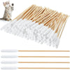 Extra-Long Double-Tipped Cotton Swabs for Pet Ear Care