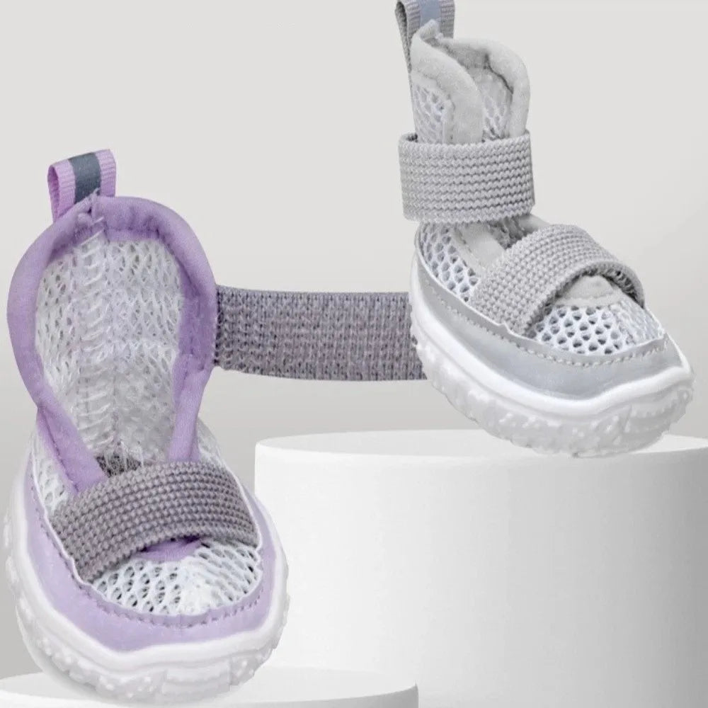 Breathable Anti-Slip Dog Shoes with Adjustable Straps
