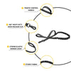 Tactical Dog Leash with Dual Handles and Shock-Absorbing Bungee