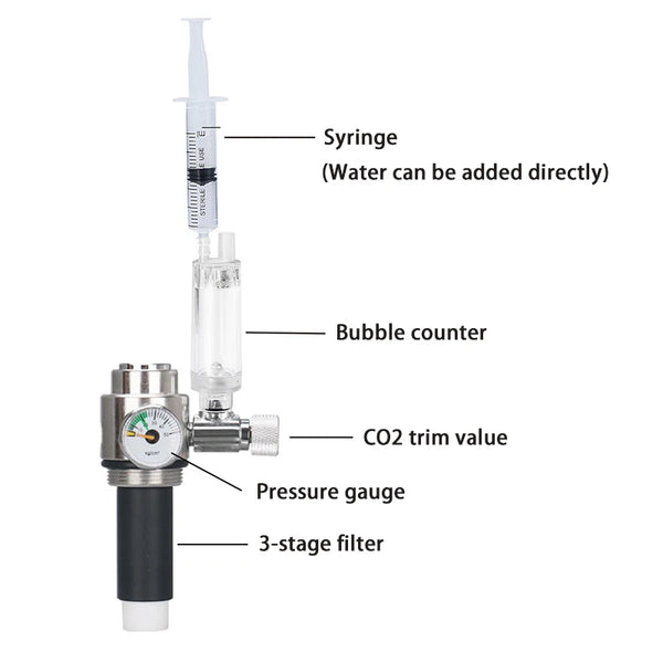 Système de Générateur CO2 pour Aquarium en Acier Inoxydable