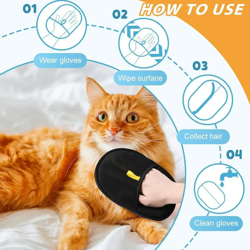 Reusable Pet Hair Removal Gloves