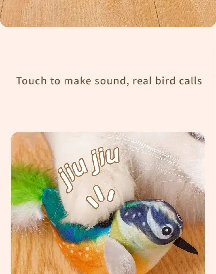 Rechargeable Flapping Bird Cat Toy with Catnip