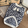 Knitted Cotton Dog Sweater with Letter Pattern