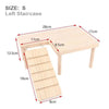 L-Shaped Wooden Hamster Platform with Stairs