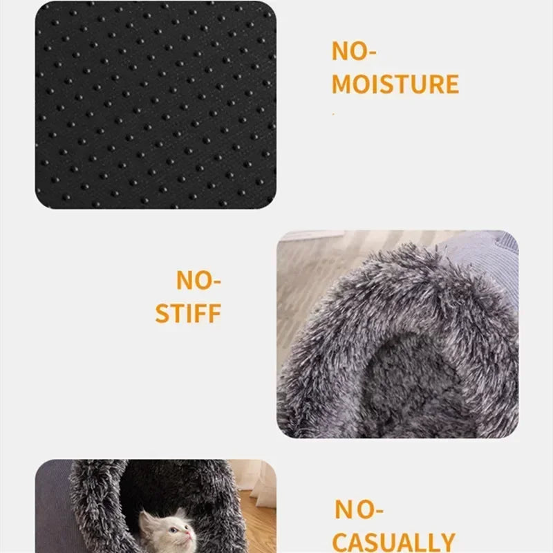 Niche Douillette Rayée pour Animaux