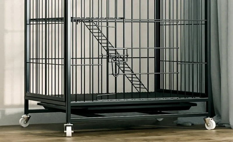 قفص قطط شبكي قابل للفتح مع فيلا مزدوجة