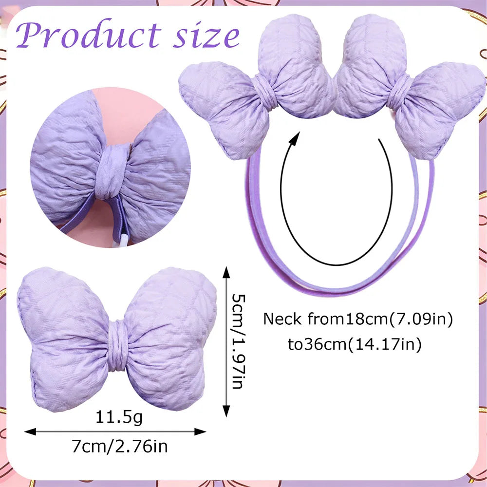 Handmade Pet Hair Bows – Adjustable Multi-Style Cloth Bows for Dogs and Cats