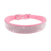 Kristall-Straß-Halsband aus Leder