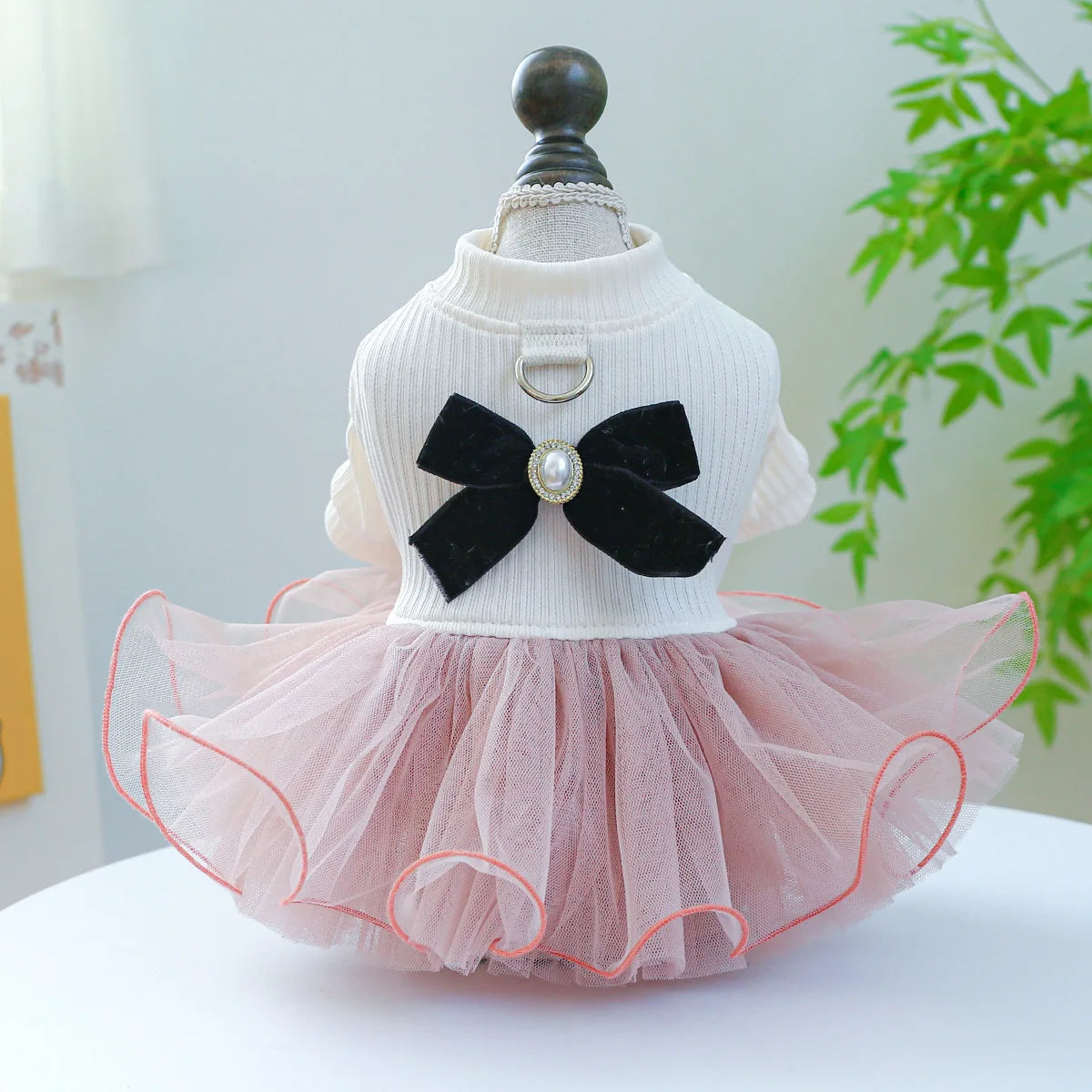 Tutu Princess Dog Dress with Lace Trim