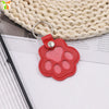 Leather Pet Hair Keepsake Keychain with Cat Paw Design