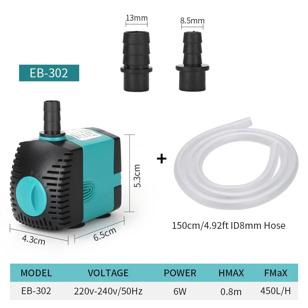 Submersible Aquarium Water Pump with Adjustable Flow