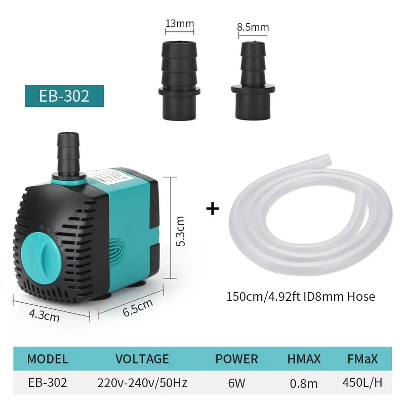 Pompe à eau submersible pour aquarium
