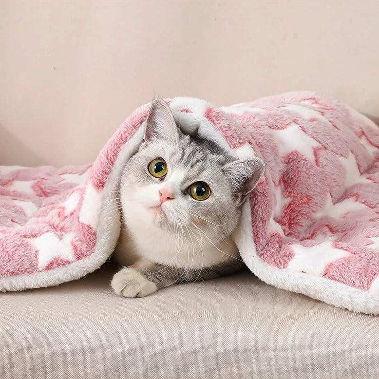 Cozy Flannel Pet Sleeping Mat for Dogs and Cats