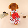 Princess-Style Summer Dog Dress with Bow for Small Breeds