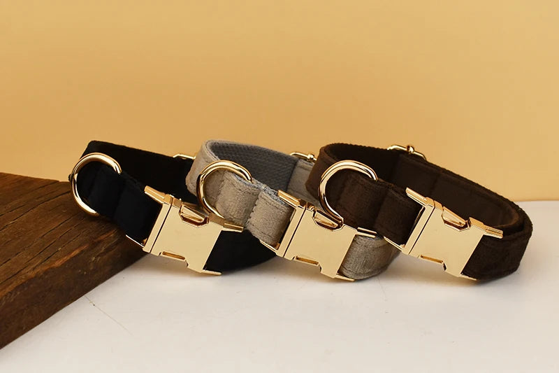 Personalisiertes Halsband, Geschirr & Leine Set mit abnehmbarem Fliegenknoten