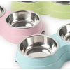 Double Dog Bowl Set with Anti-Slip Silicone Mat