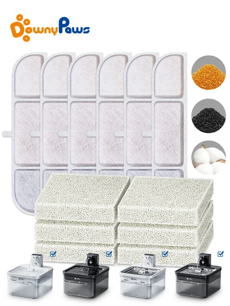 Replacement Activated Carbon Filters for Cat Water Fountain