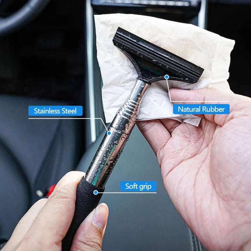 Telescopic Aquarium Algae Scraper with Stainless Steel Pole and Silicone Head