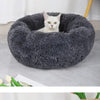Cozy Plush Round Pet Bed with Detachable Washable Cover