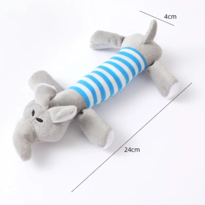 Plush Squeaky Donkey Dog Toy for Teething and Interactive Play