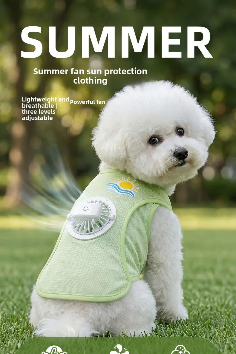 Cooling Dog Vest with Built-in Fan