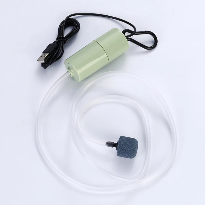 Energy-Saving USB Aquarium Air Pump with Air Stone and Silicone Tube