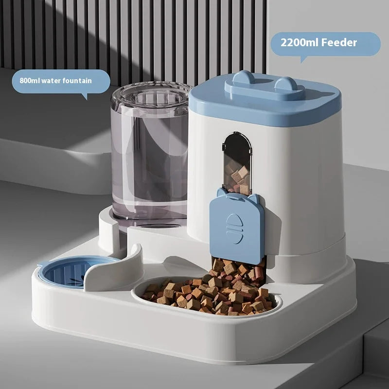 Gravity Pet Feeder and Water Fountain Set