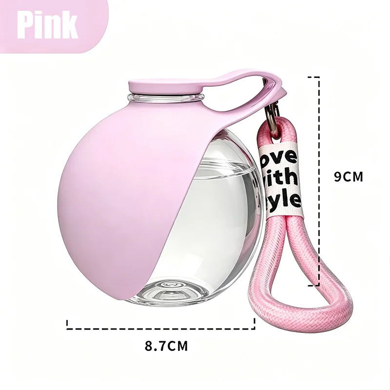 Portable 2-in-1 Pet Water Bottle with Lanyard