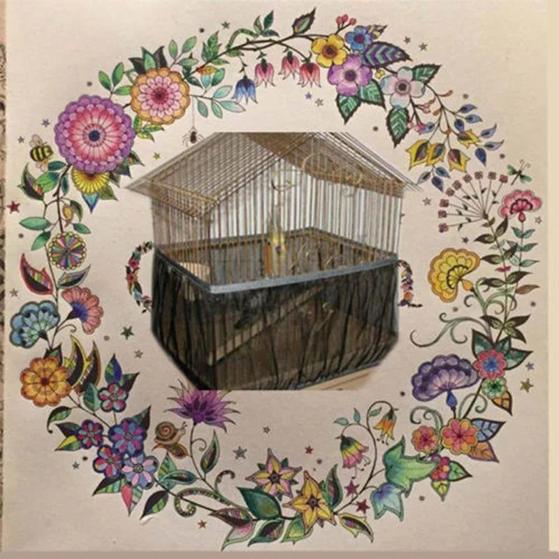 Breathable Nylon Mesh Bird Cage Seed Catcher