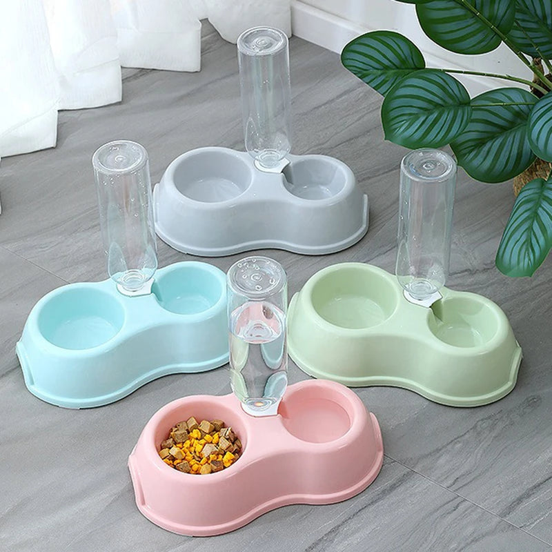 Automatic Pet Feeding Bowl with Water Dispenser