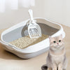 Halboffene Katzentoilette mit Spritzschutz