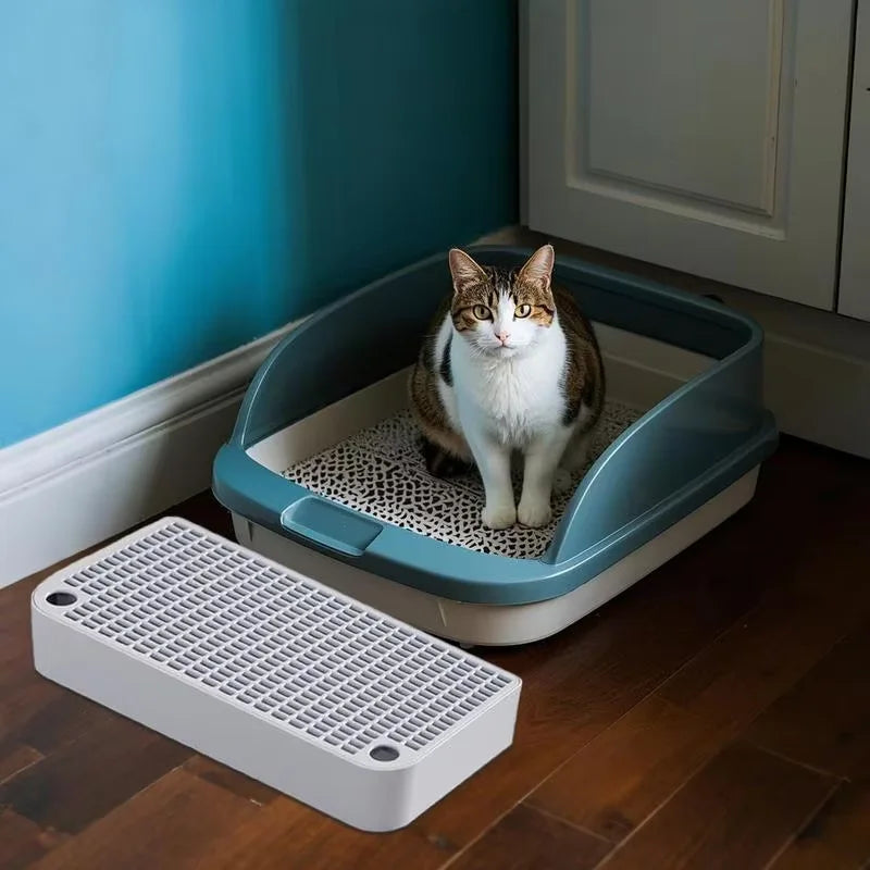 Cat Litter Box Ramp with Built-in Filter