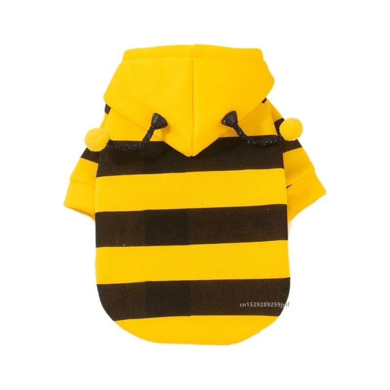 Adorable Bee Pet Hoodie for Small Dogs and Cats