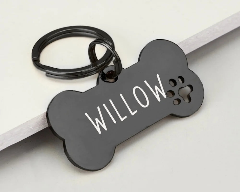 Personalized Stainless Steel Bone-Shaped Dog ID Tag