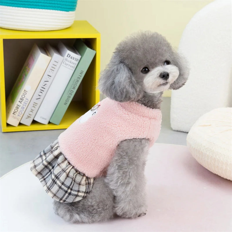 Vestido Clásico de Cuadros para Perro