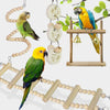 Ensemble de Jouets en Bois pour Oiseaux avec Balances et Clochettes