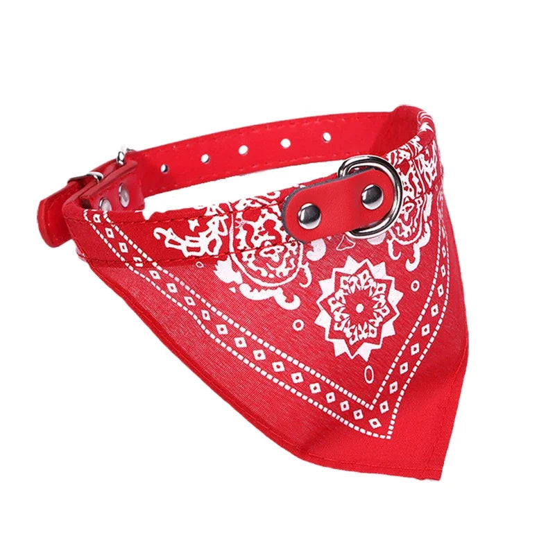 Verstellbares PU-Hundehalsband mit passendem Schal