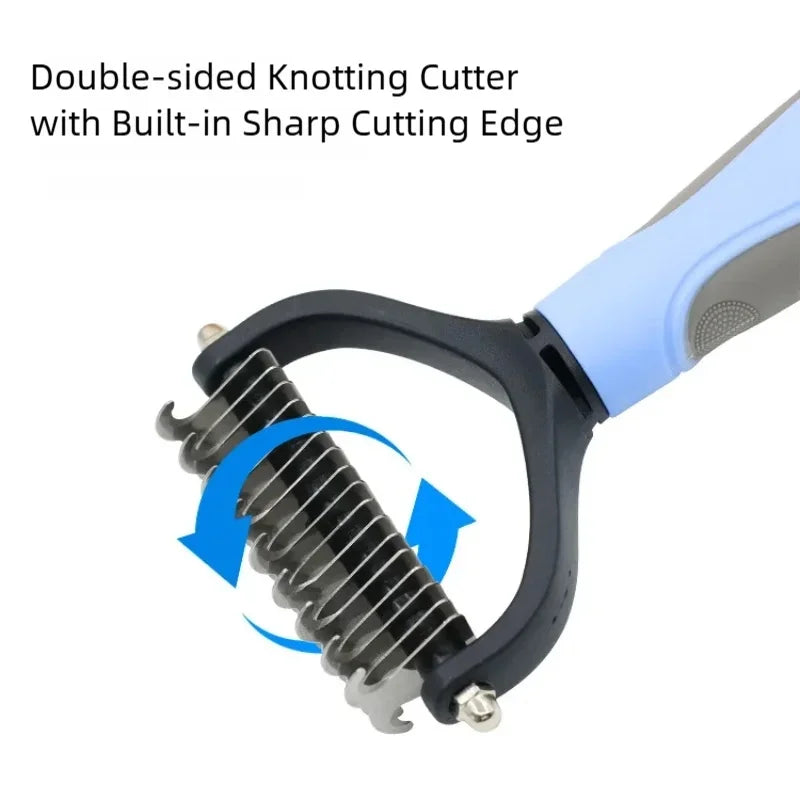 Double-Sided Stainless Steel Pet Grooming Comb